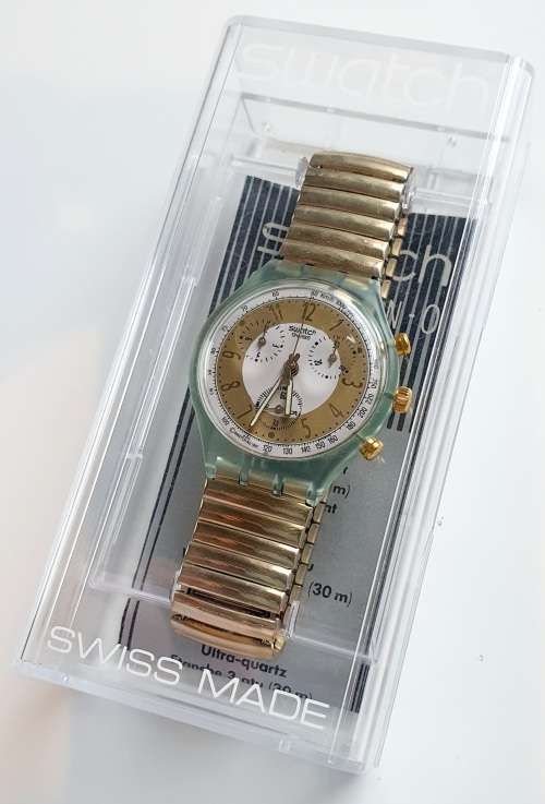 VINTAGE SWATCH CHRONO - STUNNING 1992 - HIGHLY COLLECTIBLE - BRAND NEW IN BOX
